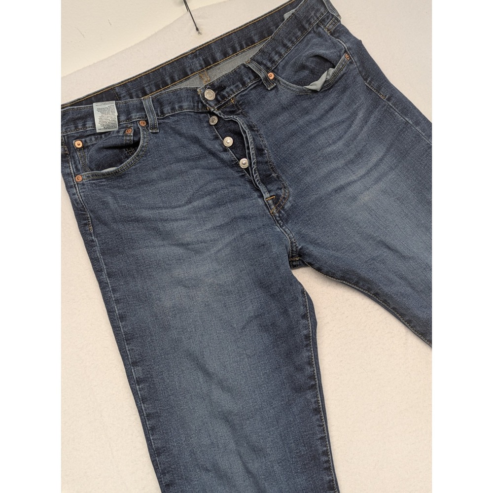 Levis 501 Original Fit Mens Jeans 36x34 Blue Button Fly Straight Leg Western Y2K